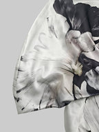 Batwing Sleeves Loose Asymmetric Floral Printed Split-Joint Split-Side One-Shoulder Evening Dresses Maxi Dresses