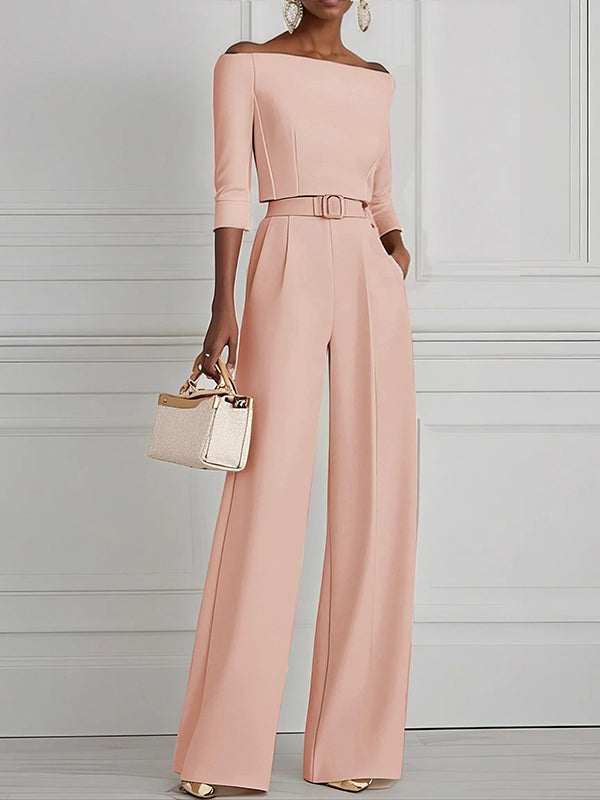 High Waisted Straight Leg Pleated Solid Color Split-Joint Pants Trousers