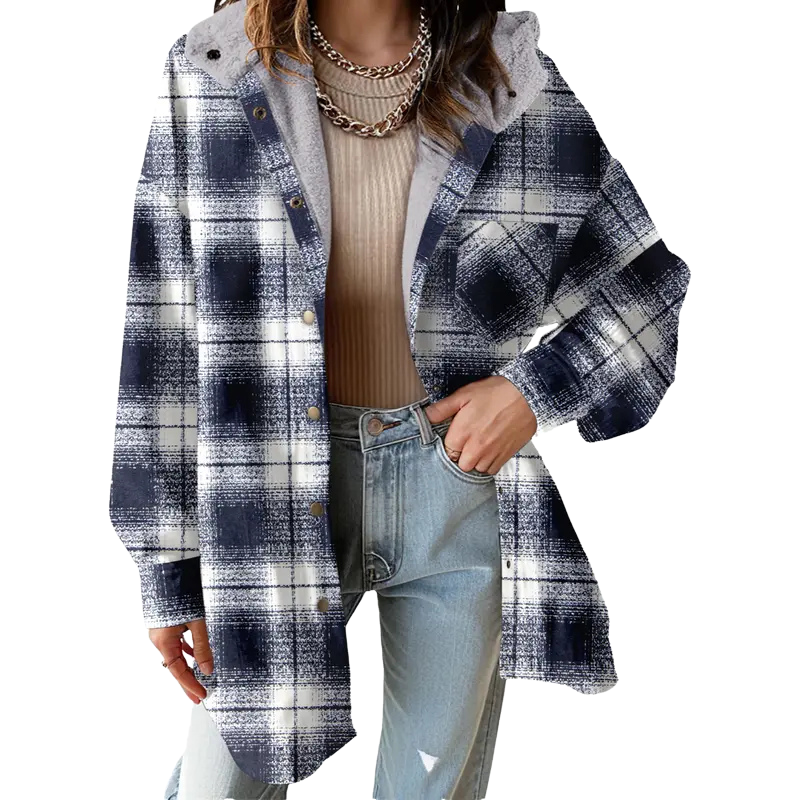 TERESA™ – Cozy Flannel Plaid Hooded Shacket