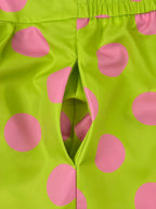 Loose Wide Leg Buttoned Pockets Polka-Dot Pants Trousers
