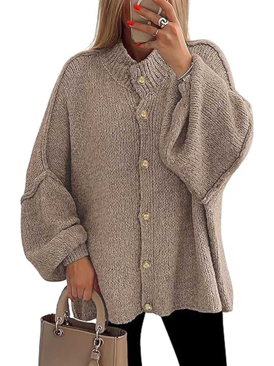 NOFIA™ - Cozy Button Down Long Sleeve Chunky Jacket