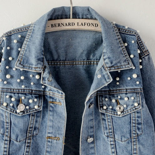 VALERIE™ - Vintage Loose Embroidered Pearls Cropped Jacket