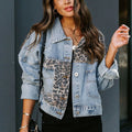 TYCELYN™ - Vintage Button Down Leopard Long Sleeve Jacket