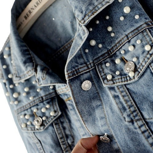 VALERIE™ - Vintage Loose Embroidered Pearls Cropped Jacket