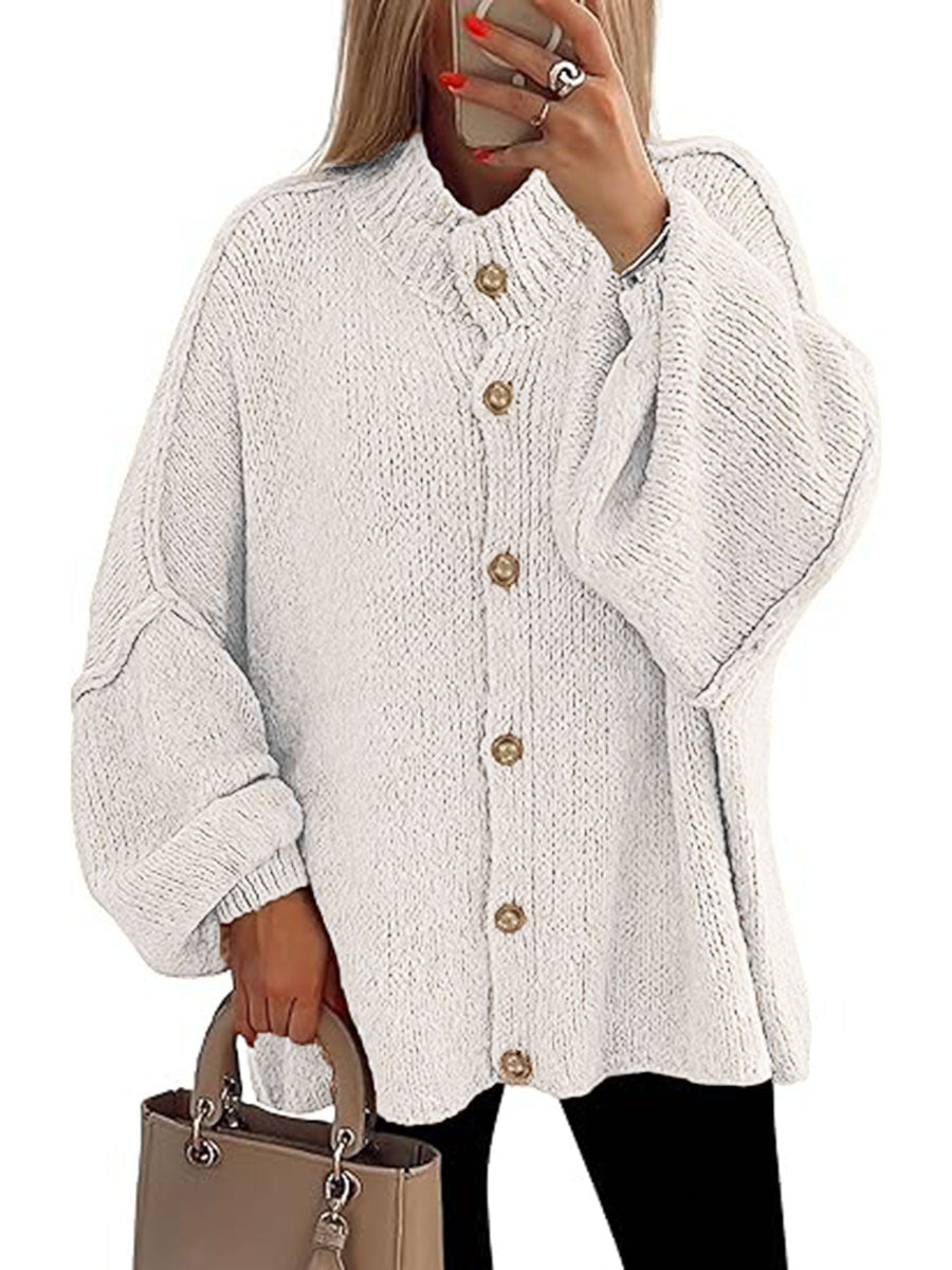NOFIA™ - Cozy Button Down Long Sleeve Chunky Jacket