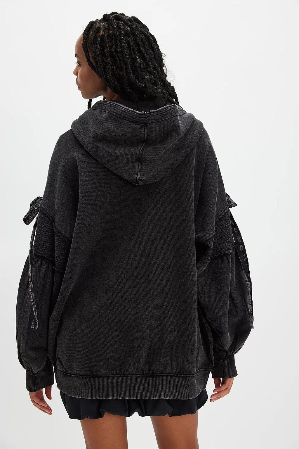 LELENA™ - Chic Zip Up Hooded Side Bow Long Sleeve Jacket