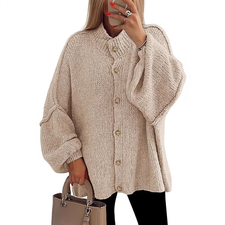 OLIVIA™ - Women Chunky Knit Button Down Cardigan Jacket