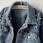 VALERIE™ - Vintage Loose Embroidered Pearls Cropped Jacket