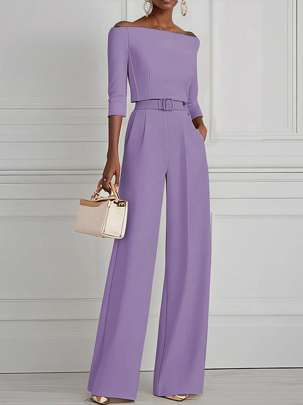 High Waisted Straight Leg Pleated Solid Color Split-Joint Pants Trousers
