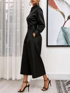 Striped Buttoned Long Sleeves Lapel Blouses&shirts Tops