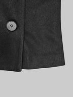 Flared Buttoned Solid Color High Neck Jackets&Coats Outerwear Woolen Coat