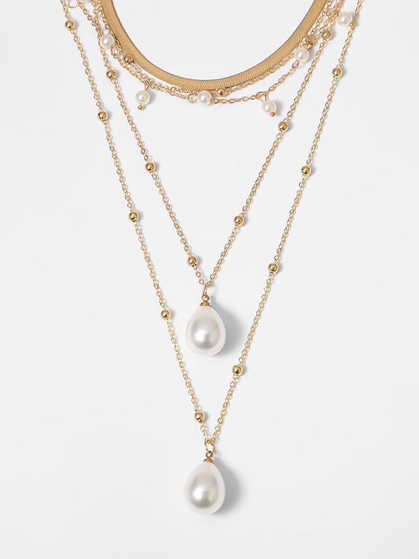 Original Vintage Statement Geometric Chains Necklace