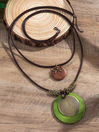 Round Cut Geometric Double Layered  Necklaces Accessories