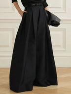 Solid Color Pleated Wide Pants Wide Leg Pants