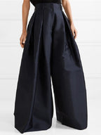 Solid Color Pleated Wide Pants Wide Leg Pants