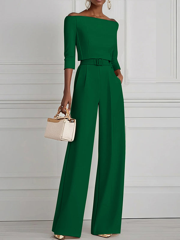 High Waisted Straight Leg Pleated Solid Color Split-Joint Pants Trousers