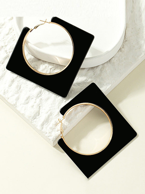 Normcore Geometric Drop Earrings