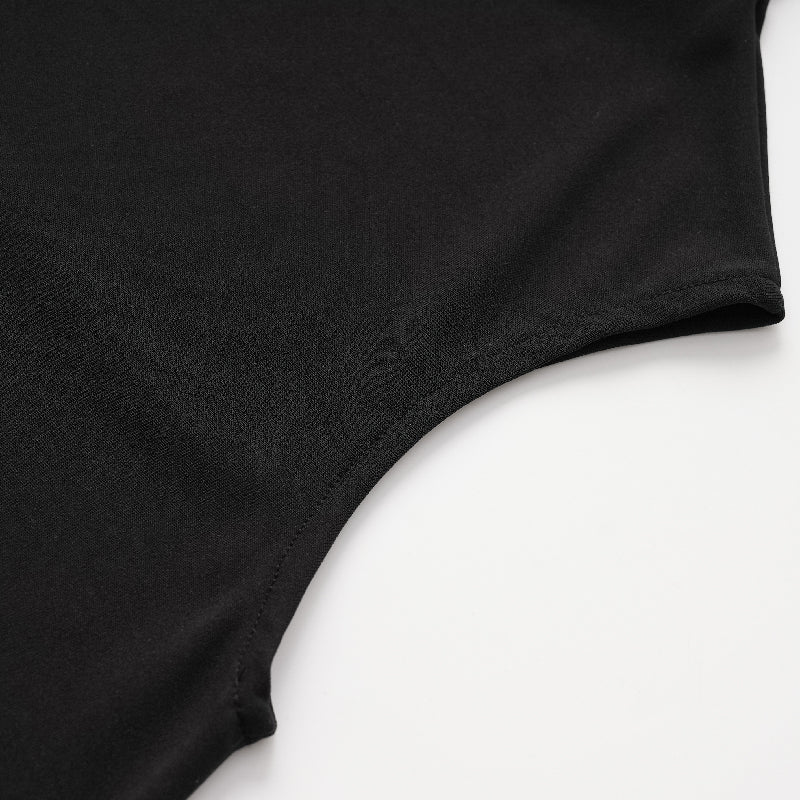 See-Through Batwing Sleeves High-neck Blouses&shirts Tops
