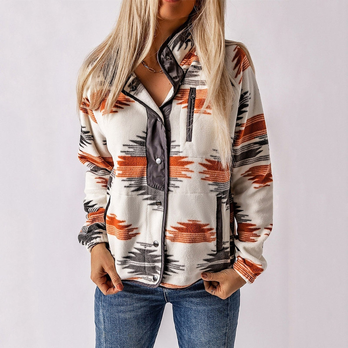 EVETTE™ – Sophisticated Button-Up Jacket