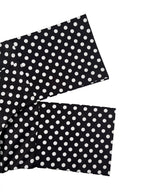 Long Sleeves Loose Buttoned Contrast Color Polka-Dot Split-Joint Lapel Blouses&Shirts Tops