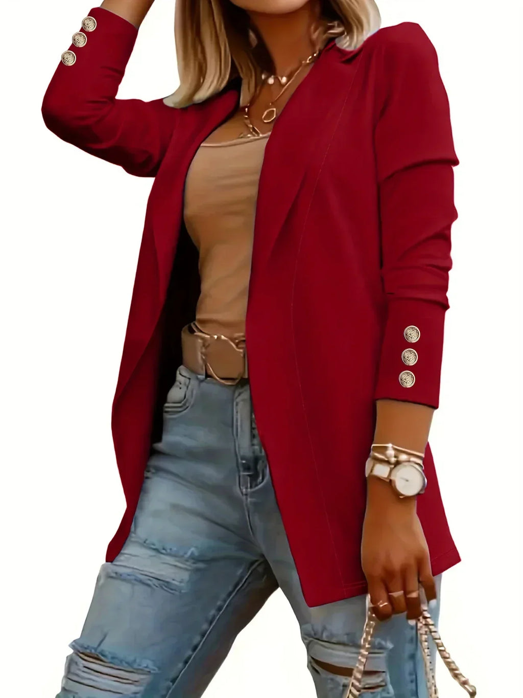 EMMA™ - Chic Open Front Jacket