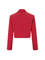 Solid Color Skinny Long Sleeves Notched Collar Outerwear Blazer